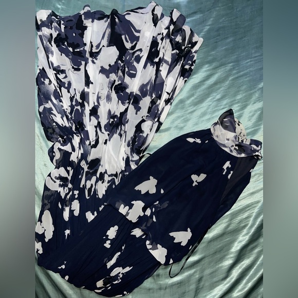 Betsy & Adam Women's Chiffon Floral Maxi Dress - Picture 3 of 9